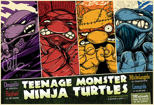 Teenage Monster Ninja Turtles - by Cat Byrne